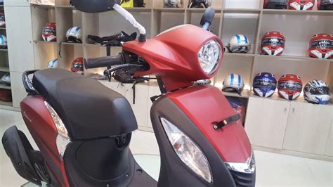 New Yamaha Matte Red [ Fascino 113cc ] Yamaha Sooter Spec Features Price Details Review