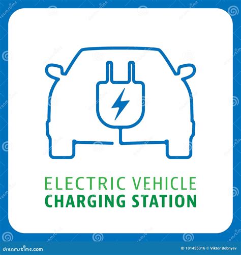 Electric Vehicle Charging Station Symbol Stock Vector Illustration Of Alternative Outline