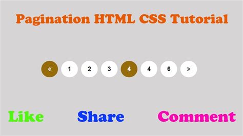 How To Create Pagination Design Using HTML And CSS UI Tutorial YouTube