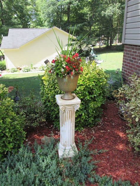 Using A Plaster Column As A Planter In Your Garden Hometalk