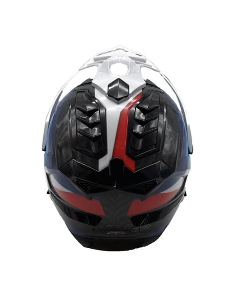 Casco Moto Integrale In Carbonio Ls Mx Explorer C Frontier Nero Blu