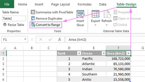 How To Convert Table To Normal Range In Excel And Vice Versa