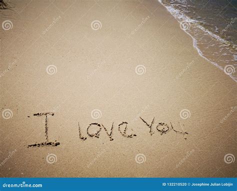 Walking On Sandy Beach And Beautiful Sunny Day And I Love You Written