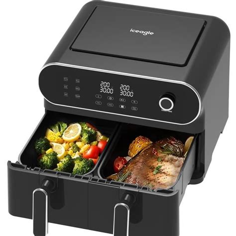 Friteuse Sans Huile Double Tiroirs Air Fryer Dual Zone XXL Friteuse