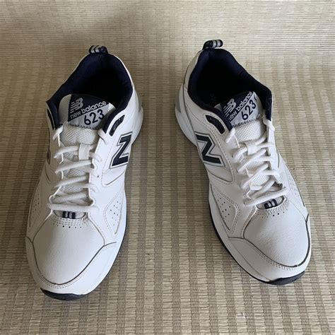 New Balance Mens 623v3 Mx623wn3 White Blue Leather Comfort Sneakers Size 9 2e Ebay