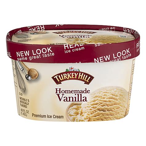 Turkey Hill Homemade Vanilla Premium Ice Cream 48 Fl Oz Tub