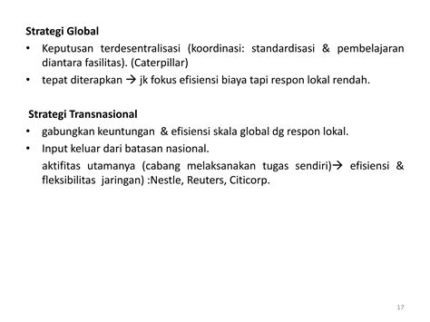 Strategi Operasi Dalam Lingkungan Global Ppt