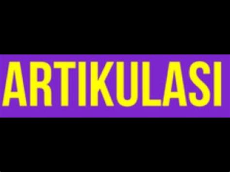 TIPS JITU MELATIH ARTIKULASI YouTube