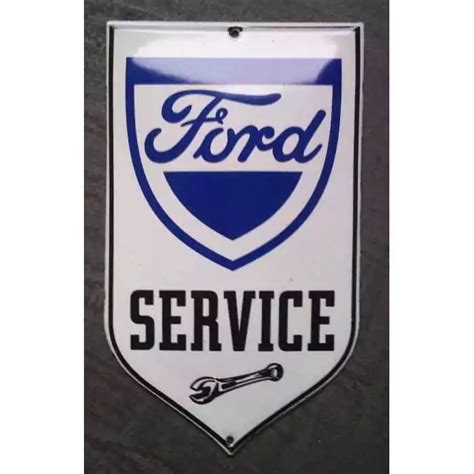 mini plaque emaillée ford service bombée tole email garage