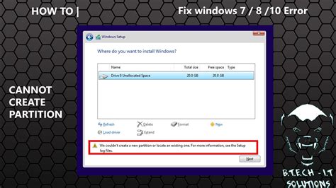 How To Fix Windows Setup Was Unable To Create A New System