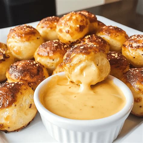 Homemade Pretzel Bites With Cheddar Cheese Sauce Naomi S Recipes