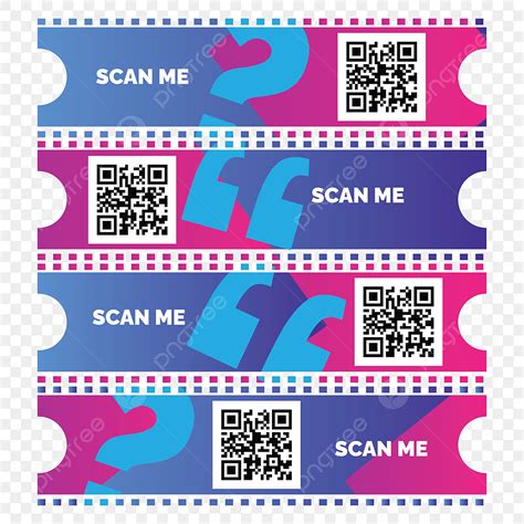 Qr Code Illustration Vector Png Images Set Qr Code On Ticket Label