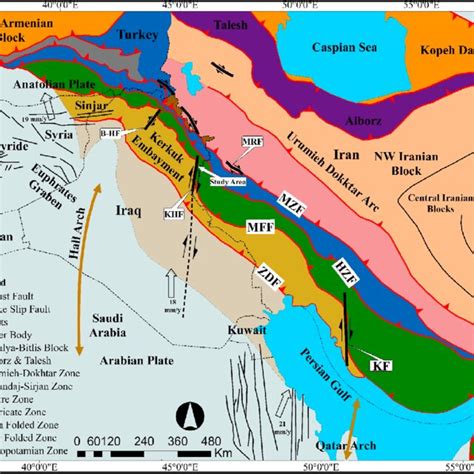 Regional Tectonic Map Showing The Main Tectonic Subdivision Of The