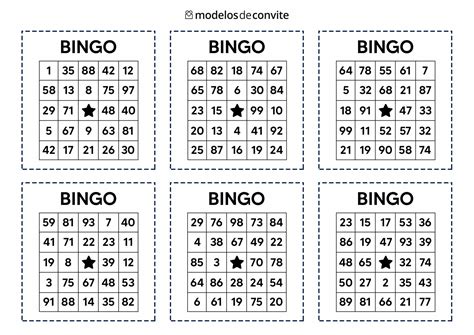 Cartelas De Bingo Para Imprimir Educa