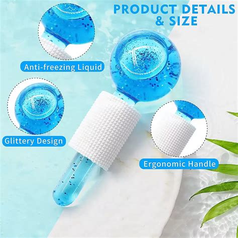 Pcs Face Neck Eye Massager Crystal Face Ice Roller Ball Massagers