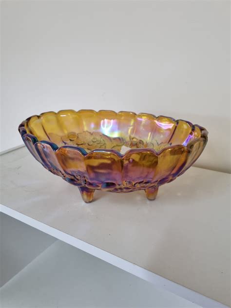 Carnival Glass Fruit Bowl Revive Antiques And Decor