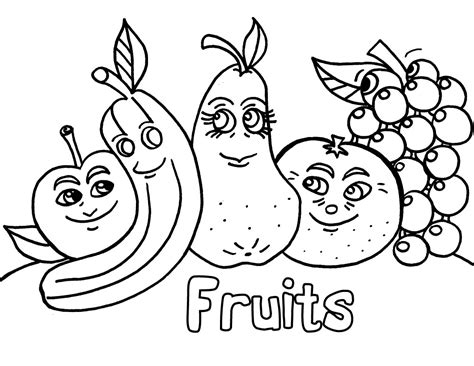 Pics Photos Fruit Color Page Fruits Coloring Pages Color Plate