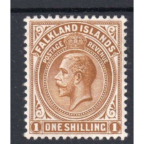 1912 FALKLAND ISLANDS 1s Pale Bistre Sg65 LIGHTLY MOUNTED MINT G30 On