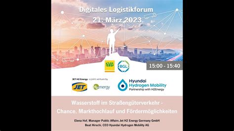 Digitales Logistikforum Wasserstoff Im Stra Eng Terverkehr Youtube