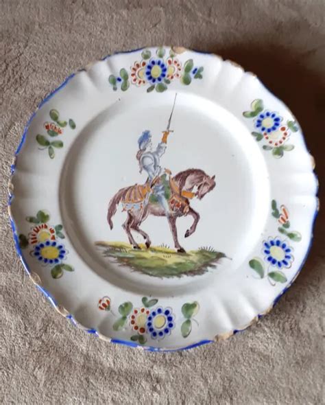 Tres Ancienne Assiette Fa Ence Du Xix Jeanne D Arc Keller Et Guerin St