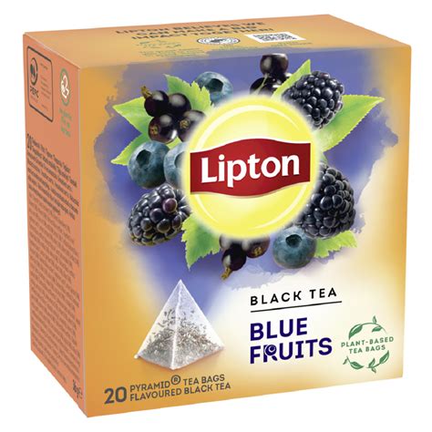 Lipton Czarna Herbata Aromatyzowana Owoce Leśne Piramidki 20szt