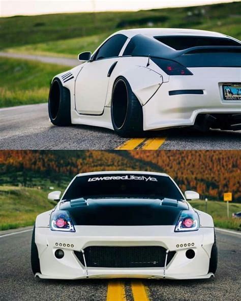 White Nissan 350z Widebody Sports Car