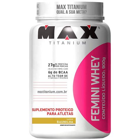 Whey Protein Max Titanium Femini Whey Baunilha 900g