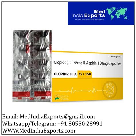 Clopidogrel And Aspirin Tablets Dosagestrength 75 Mg At ₹ 84strip