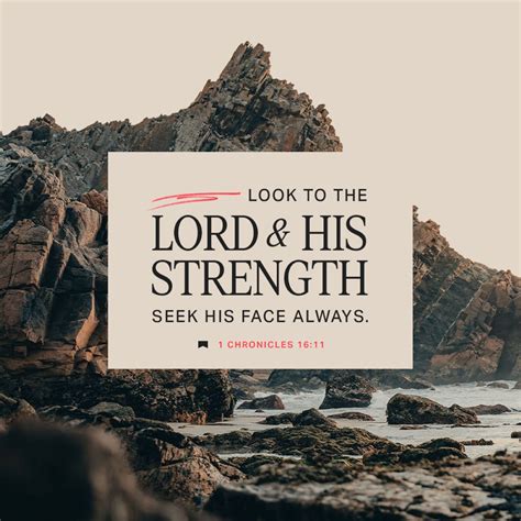 1 Chronicles 1611 14 Seek The Lord And His Strength Yearn For And