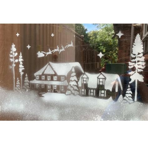 Christmas House Window Stencils Etsy