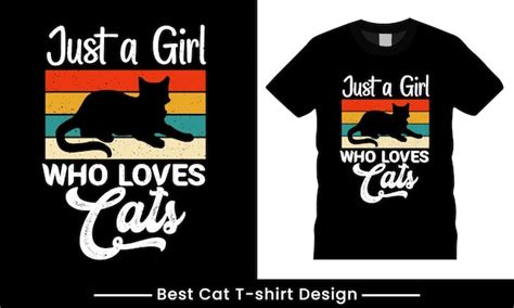 Solo una chica que ama a los gatos divertido diseño de camiseta de