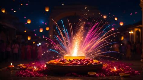 Premium Photo A Vibrant Array Of Colors Erupting In A Dazzling Diwali