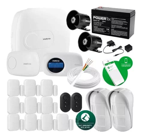 Kit Alarme Intelbras Amt 2018e 10 Magnéticos 2 Infra Externo