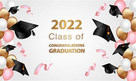 Premium Vector Graduation Greetings 2022 Class Of 2022