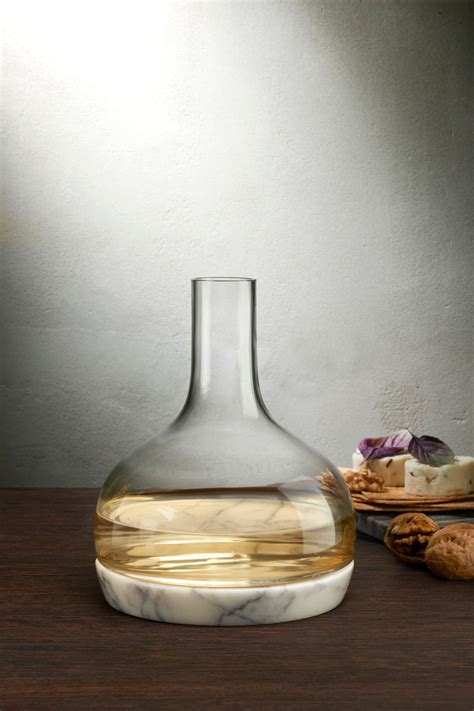 CHILL Crystal Decanter With Marble Base By NUDE Design Nude Design Team