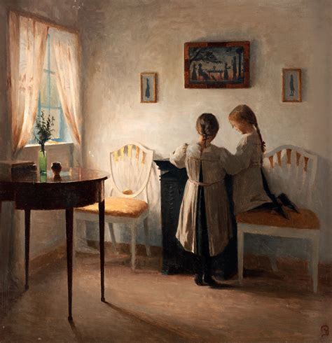 Peter Ilsted Interior With Two Girls Bukowskis