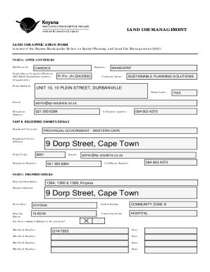 Fillable Online Land Use Planning Application Form Fax Email Print