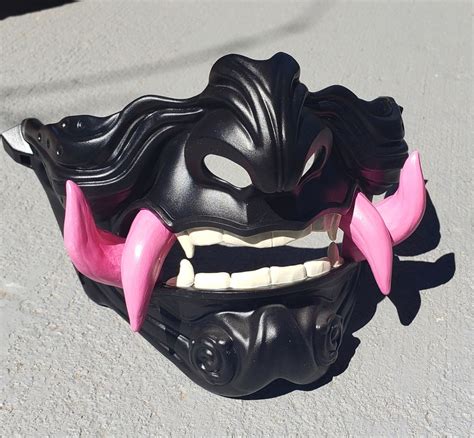 Quad Fang Oni Mask 3d Printed Resin Decorative Or Wearable Etsy