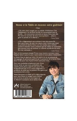 La Sainte Cène Le Repas Qui Mène à La Santé De Joseph Prince Grand Format Livre Decitre