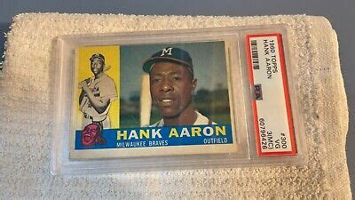 Topps Hank Aaron Graded Psa Vg Vintage Braves Hof Ebay