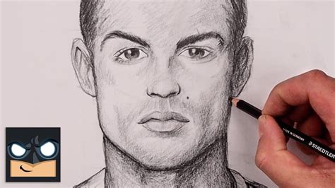 How To Draw Cristiano Ronaldo Sketch Tutorial Youtube