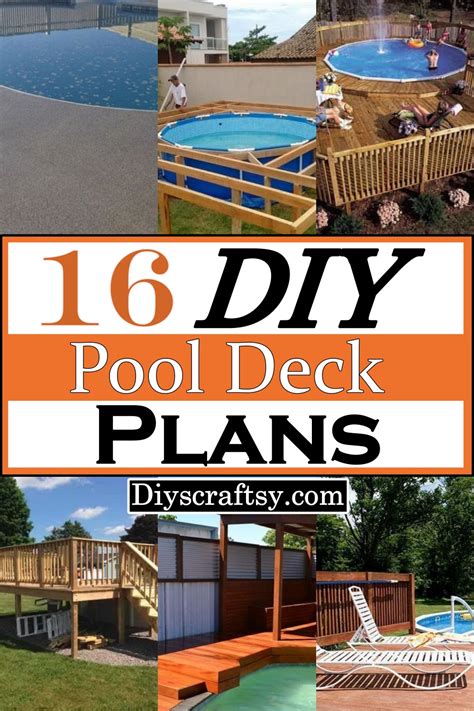 16 Diy Pool Deck Plans For Different Type Of Pools Diyscraftsy