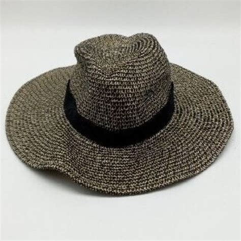 J Crew Accessories New Jcrew Wide Brim Foldable Packable Raffia