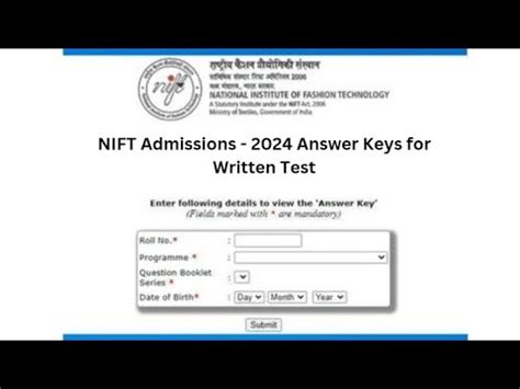 Nift Response Sheet Released Answer Key Youtube