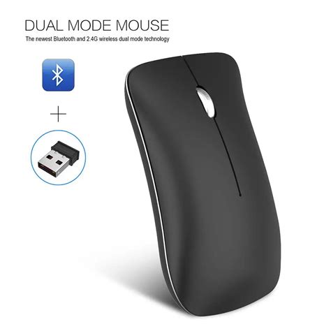 New Arrival 2 4GHz Mini Dual Mode Wireless Bluetooth Optical Mouse Mute