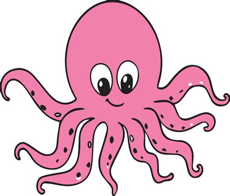 Vector marine pink octopus 6546617 Vector Art at Vecteezy