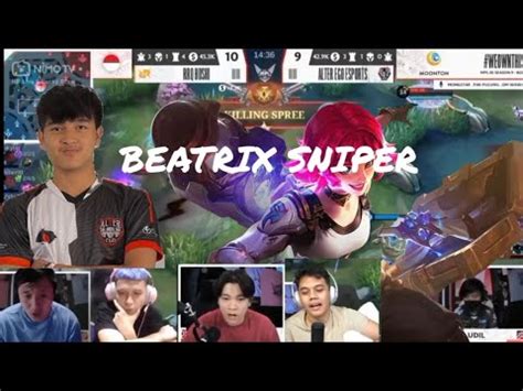 REACT STREAMER BEATRIX NINO SNIPER LING ALBERTT MPL ID S9 RRQ VS ALTER