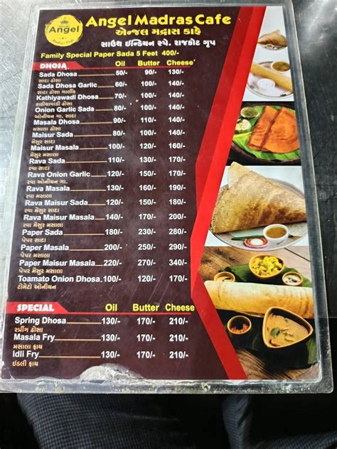 Menu at Angel Madras Cafe(R), Rajkot