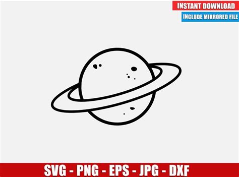 Saturn With His Ring Svg Free Cut File For Cricut Silhouette Freebie Planet