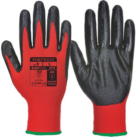 Red Liner With Black Nitrile Palm Coating Engineers Glove Glovesnstuff